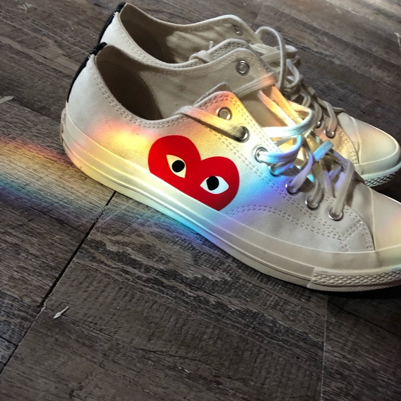 commes des garcon converse white